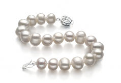 8-9mm A Quality di Perle Acqua Dolce Bracciale in Kaitlyn Bianco