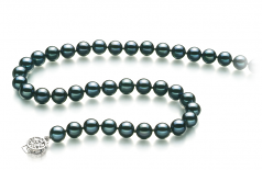 7.5-8mm Akoya Giapponese Collana en Nero