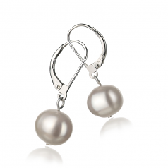 8-9mm di Perle Acqua Dolce Orecchini en Kaitlyn Bianco