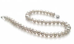 8-9mm di Perle Acqua Dolce Collana en Kaitlyn Bianco