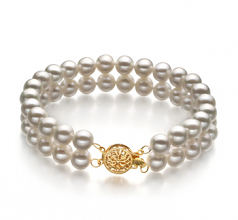 6-7mm di Perle Acqua Dolce Bracciale en Lola Bianco