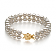 6-7mm AA Quality di Perle Acqua Dolce Bracciale in Lola Bianco