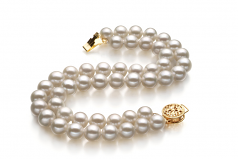 6-7mm di Perle Acqua Dolce Bracciale en Lola Bianco