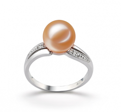 9-10mm di Perle Acqua Dolce Anello en Carolina Rosa