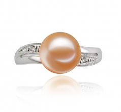 9-10mm di Perle Acqua Dolce Anello en Carolina Rosa