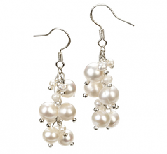 3-7mm di Perle Acqua Dolce Orecchini en Brisa Bianco