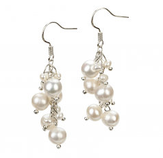 3-7mm di Perle Acqua Dolce Orecchini en Brisa Bianco