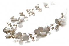 4-10mm di Perle Acqua Dolce Collana en Keita Bianco