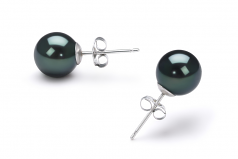 7.5-8mm Akoya Giapponese Parure en Nero