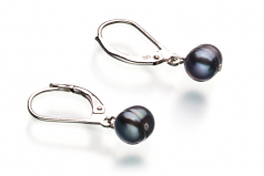 6-7mm di Perle Acqua Dolce Parure en Onda Nero