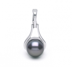 9-10mm di Perle Acqua Dolce Pendente en Esaltazione Nero