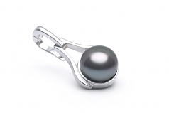 9-10mm di Perle Acqua Dolce Pendente en Esaltazione Nero