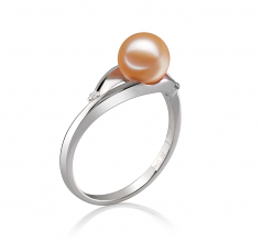 6-7mm di Perle Acqua Dolce Anello en Tanya Rosa