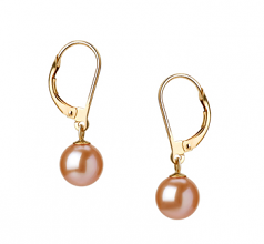 7-8mm di Perle Acqua Dolce Orecchini en Marcella Rosa