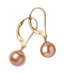 7-8mm di Perle Acqua Dolce Orecchini en Marcella Rosa