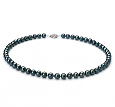 6.5-7mm Akoya Giapponese Collana en Nero