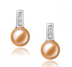 7-8mm di Perle Acqua Dolce Orecchini en Valeria Rosa