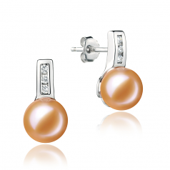 7-8mm di Perle Acqua Dolce Orecchini en Valeria Rosa