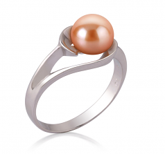 6-7mm di Perle Acqua Dolce Anello en Clara Rosa