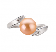 6-7mm di Perle Acqua Dolce Anello en Dana Rosa