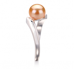 6-7mm di Perle Acqua Dolce Anello en Dana Rosa