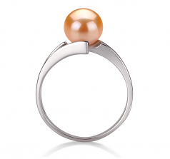 7-8mm di Perle Acqua Dolce Anello en Jenna Rosa