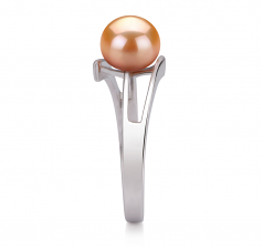 7-8mm di Perle Acqua Dolce Anello en Jenna Rosa