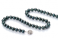 6.5-7mm Akoya Giapponese Collana en Nero