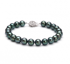 7.5-8mm Akoya Giapponese Bracciale en Nero