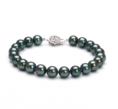 7.5-8mm AAA Quality Akoya Giapponese Bracciale in Nero