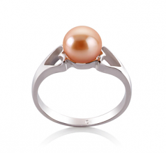 6-7mm di Perle Acqua Dolce Anello en Jessica Rosa
