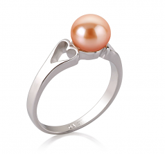 6-7mm di Perle Acqua Dolce Anello en Jessica Rosa