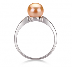 6-7mm di Perle Acqua Dolce Anello en Jessica Rosa