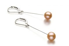 8-9mm di Perle Acqua Dolce Orecchini en Amy Rosa
