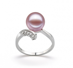 9-10mm di Perle Acqua Dolce Anello en Grazia Lavanda