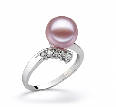 9-10mm di Perle Acqua Dolce Anello en Grazia Lavanda
