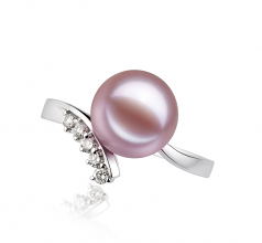 9-10mm di Perle Acqua Dolce Anello en Grazia Lavanda
