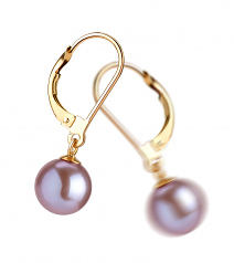 7-8mm di Perle Acqua Dolce Orecchini en Marcella Lavanda