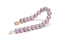 8.5-9.5mm di Perle Acqua Dolce Bracciale en Lavanda