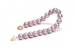 8.5-9.5mm AAAA Quality di Perle Acqua Dolce Bracciale in Lavanda