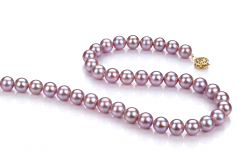 8.5-9.5mm di Perle Acqua Dolce Collana en Lavanda