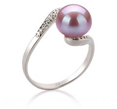 9-10mm di Perle Acqua Dolce Anello en Chantal Lavanda