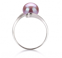 9-10mm di Perle Acqua Dolce Anello en Chantal Lavanda