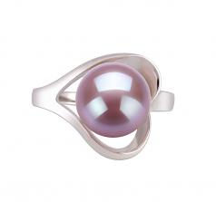 9-10mm di Perle Acqua Dolce Anello en Sara Lavanda