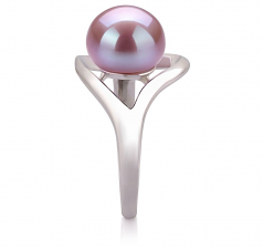 9-10mm di Perle Acqua Dolce Anello en Sara Lavanda