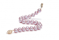 8.5-9.5mm di Perle Acqua Dolce Bracciale en Lavanda