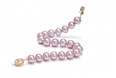 8.5-9.5mm AAA Quality di Perle Acqua Dolce Bracciale in Lavanda