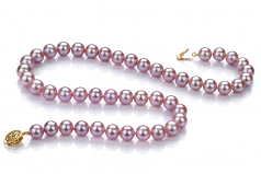 8.5-9.5mm di Perle Acqua Dolce Collana en Lavanda