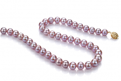 8.5-9.5mm di Perle Acqua Dolce Collana en Lavanda
