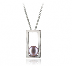 7-8mm di Perle Acqua Dolce Pendente en Athena Lavanda